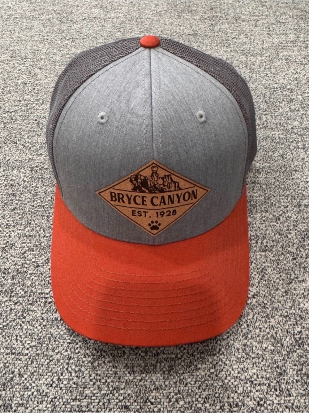 Bryce Canyon Patch Trucker Hat - Gray & Orange